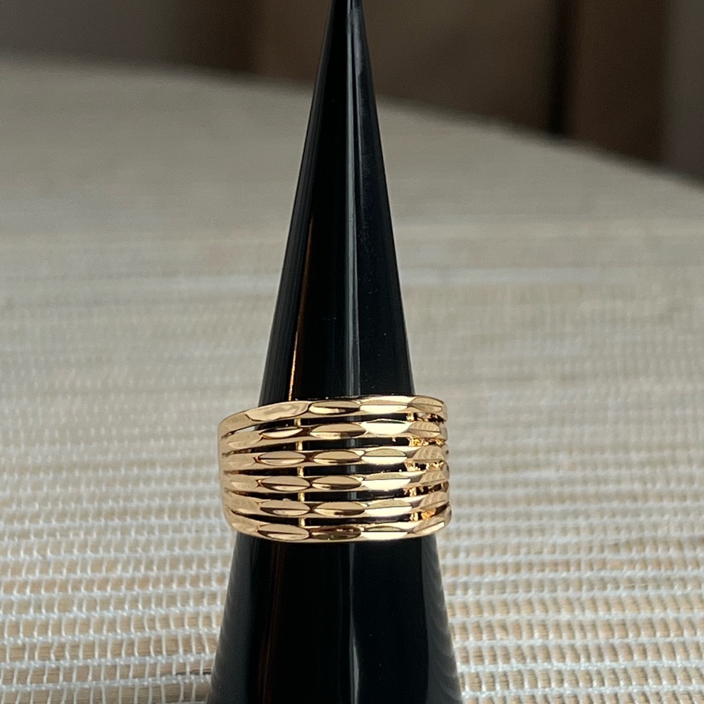 Multilayered Gold Band Ring